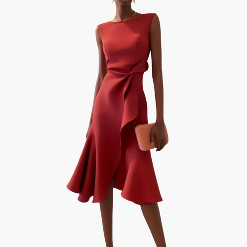 Threadanova | Asymmetric Midi Dress