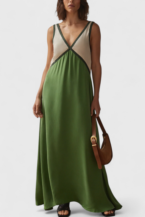 Threadanova | Boho Summer Dress with V-Neckline