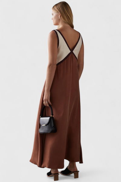Threadanova | Boho Summer Dress with V-Neckline