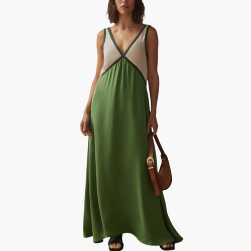 Threadanova | Boho Summer Dress with V-Neckline