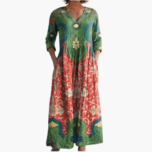 Threadanova | Aroa vintage long floral dress