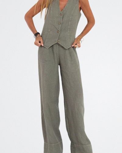 Threadanova | Elegant Linen Two-Piece