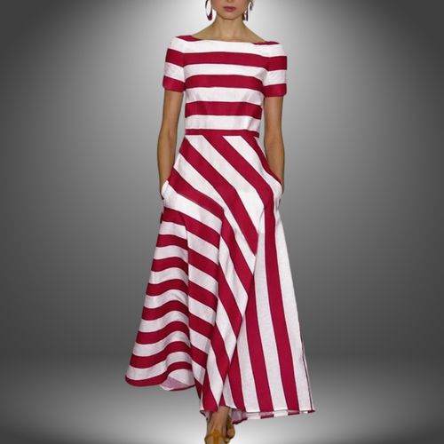 Threadanova | Light & Flowy Striped Dress