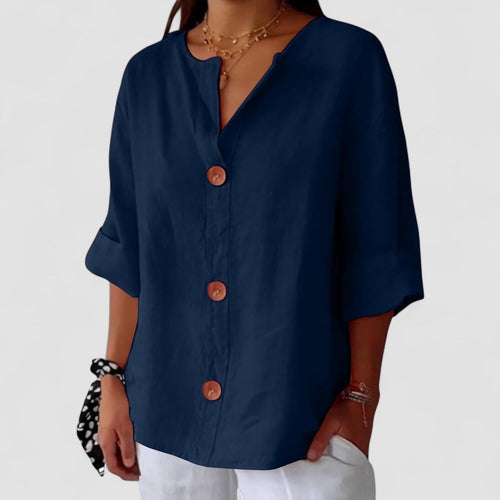 Threadanova | Linen blouse for timeless elegance