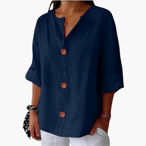 Threadanova | Linen blouse for timeless elegance