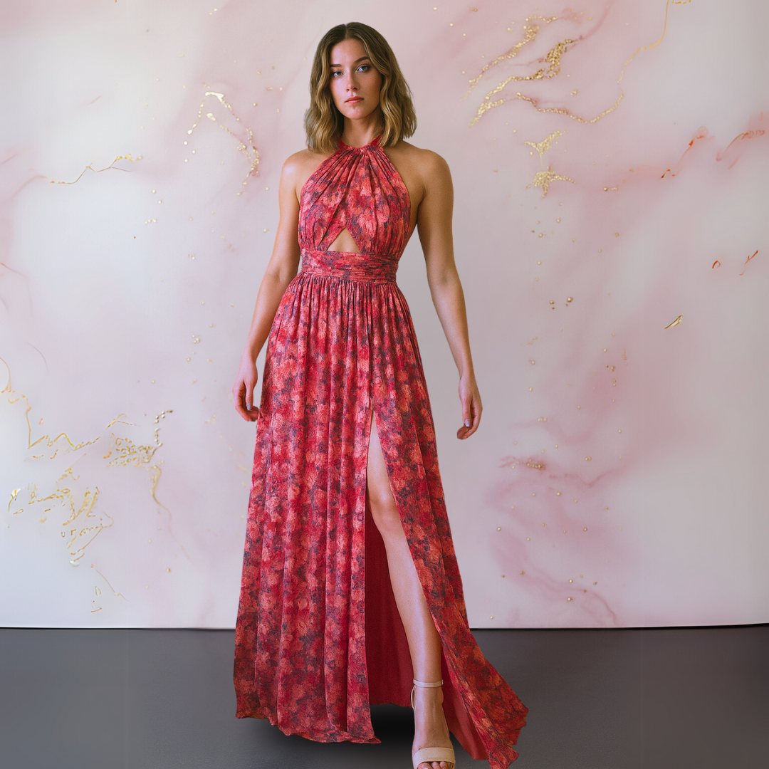 Threadanova | Vera Elegant floral print dress