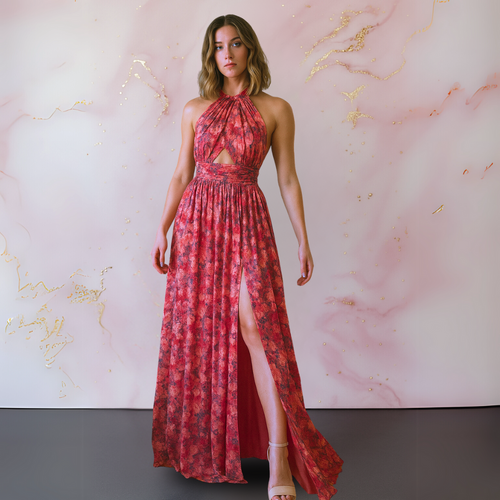 Threadanova | Vera Elegant floral print dress