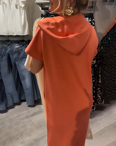 Threadanova | Casual Dress with Hood and Feminine Fit