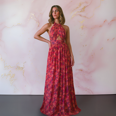 Threadanova | Vera Elegant floral print dress