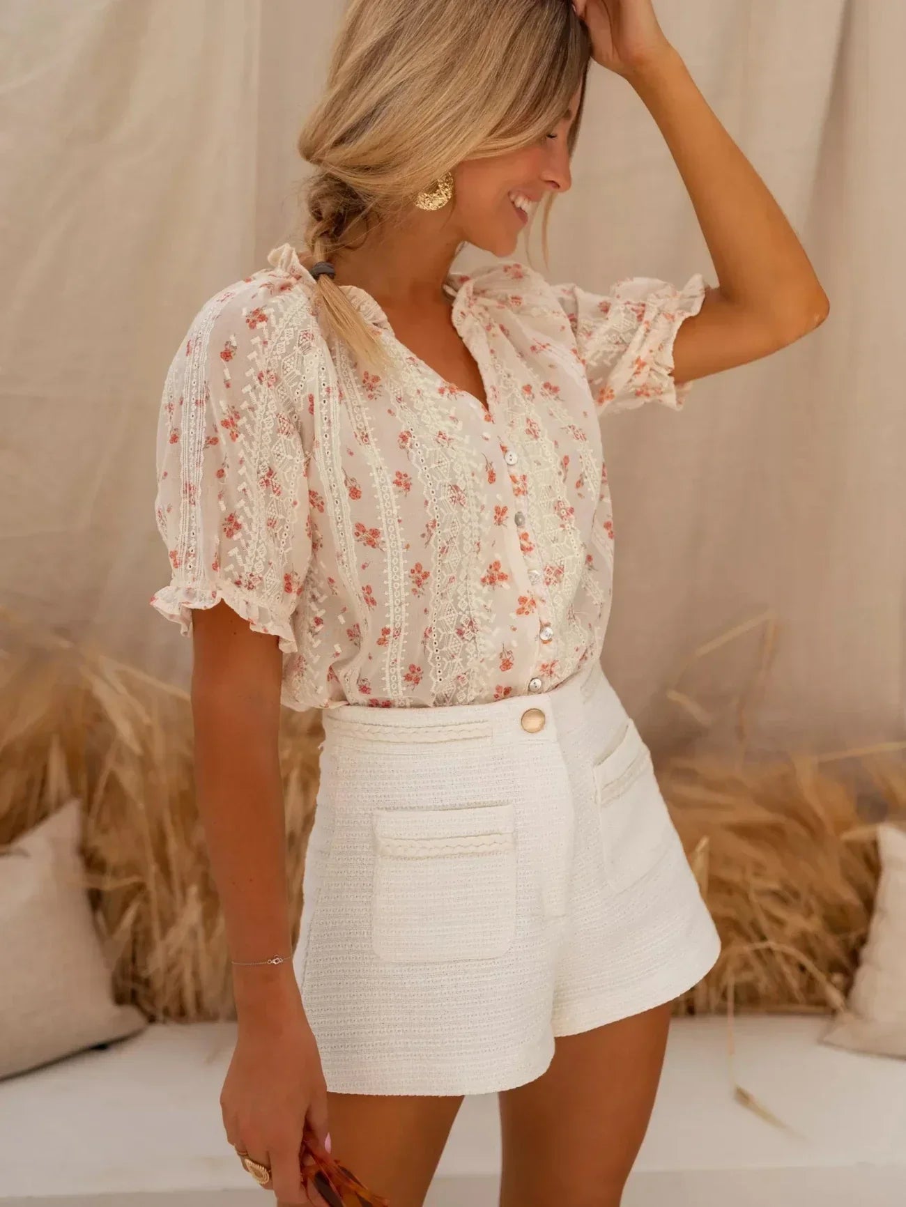 Threadanova | Summer-Charm Floral Blouse