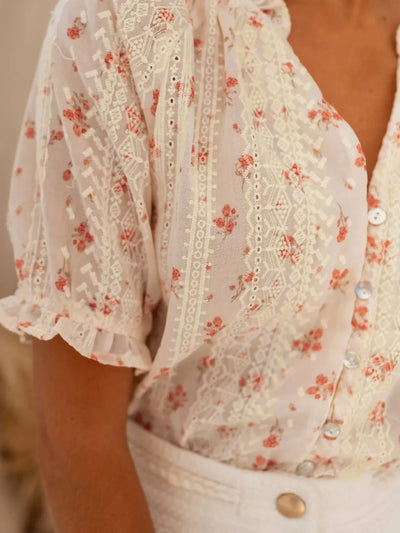 Threadanova | Summer-Charm Floral Blouse