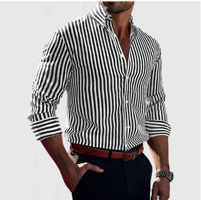Threadanova | Striped men's shirt - Smart & confident